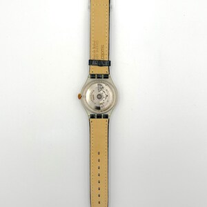 1993 Swatch Automatic NACHTIGALL SAK104 Vintage Swiss Mechanical Watch Black Blue Retro 90s image 6