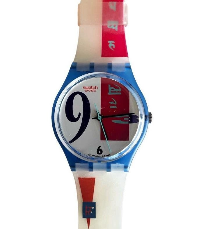 Vintage 1991 Swatch Gent BOLD FACE GN112 - Unworn Mint  display picture 1