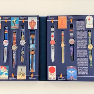 NEW and unworn 1996 vintage SWATCH Olympic Legends Special I box SZS01 - mint condition - 9 Swatches included - Olympic Games Atlanta