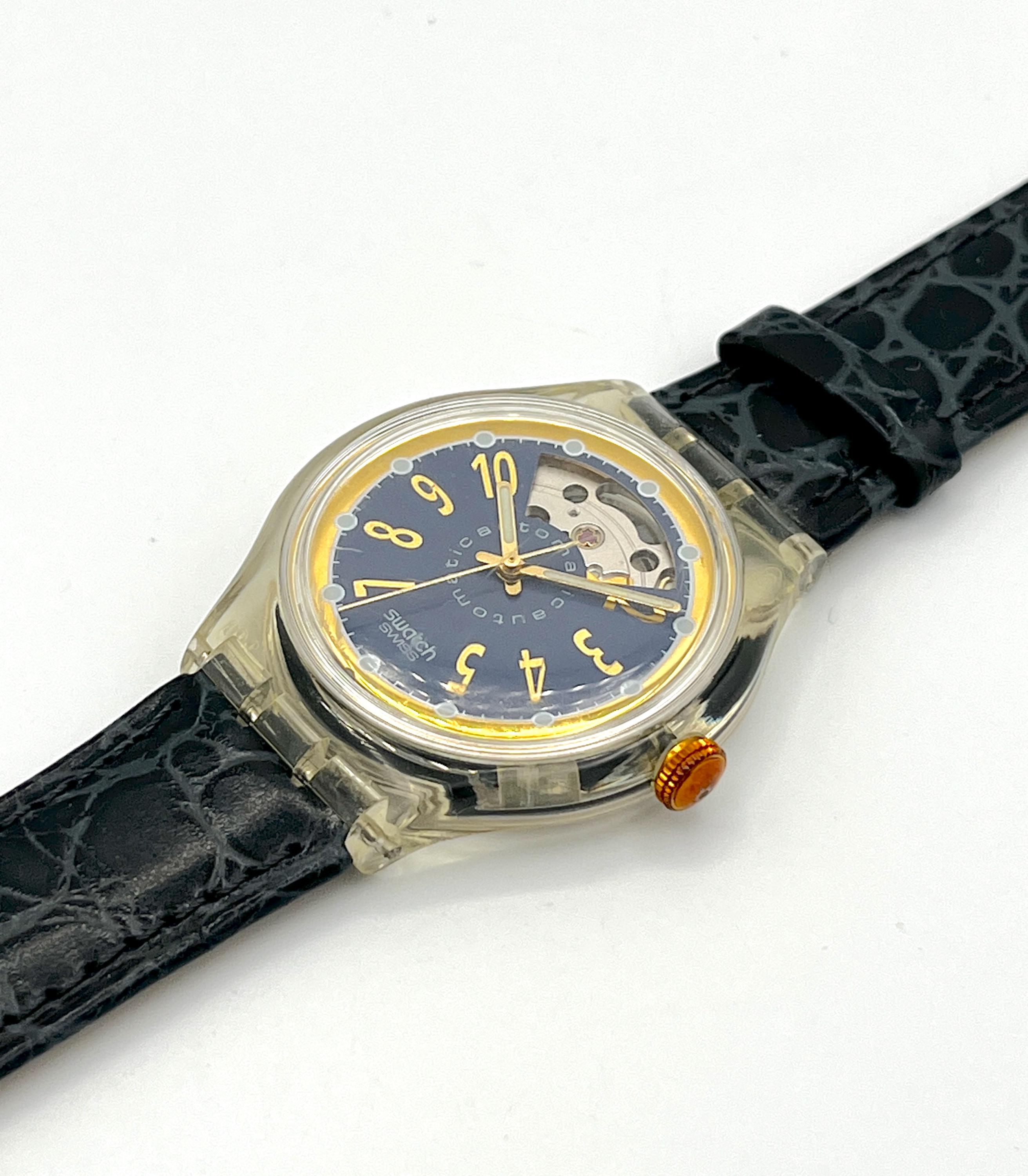 Swatch Automatic NACHTIGALL SAK104 von 1993 – ungetragen, neu in 