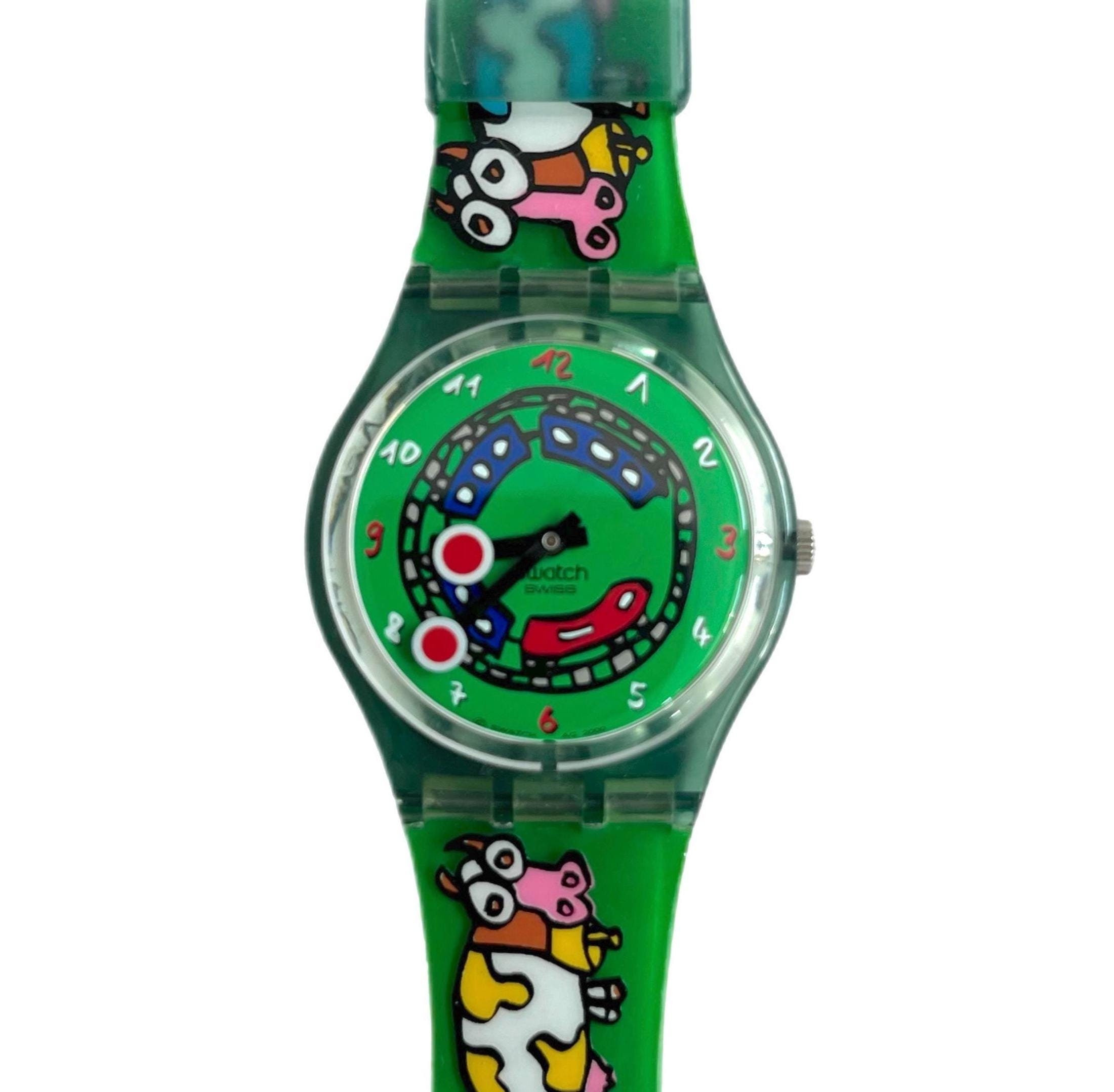 Swatch Watch - GG194 - CRAZY TRAIN Vintage 2001 Swatch Gent Originals CRAZY TRAIN GG194 - Mint  main image 2
