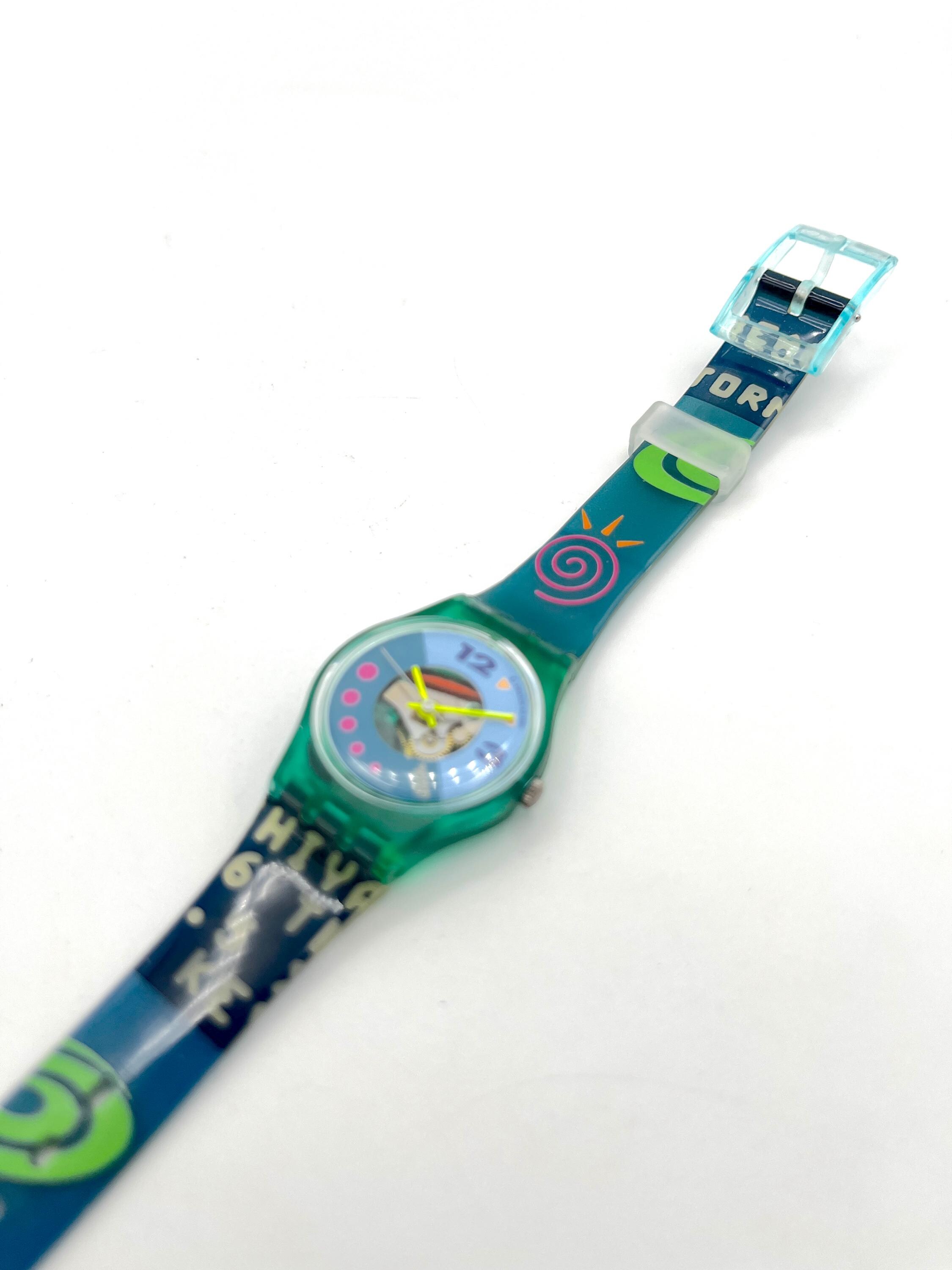 SWATCH LADY LL107 SATURNIAC 1990’S NEW WATCH WITH BOX SWATCH LADY LL107 SATURNIAC 1990 90s Retro does not work | eBay main image 2