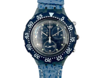 1993 Swatch Chrono Jelly Stag SCK104 Swiss Made Watch 37mm Vintage