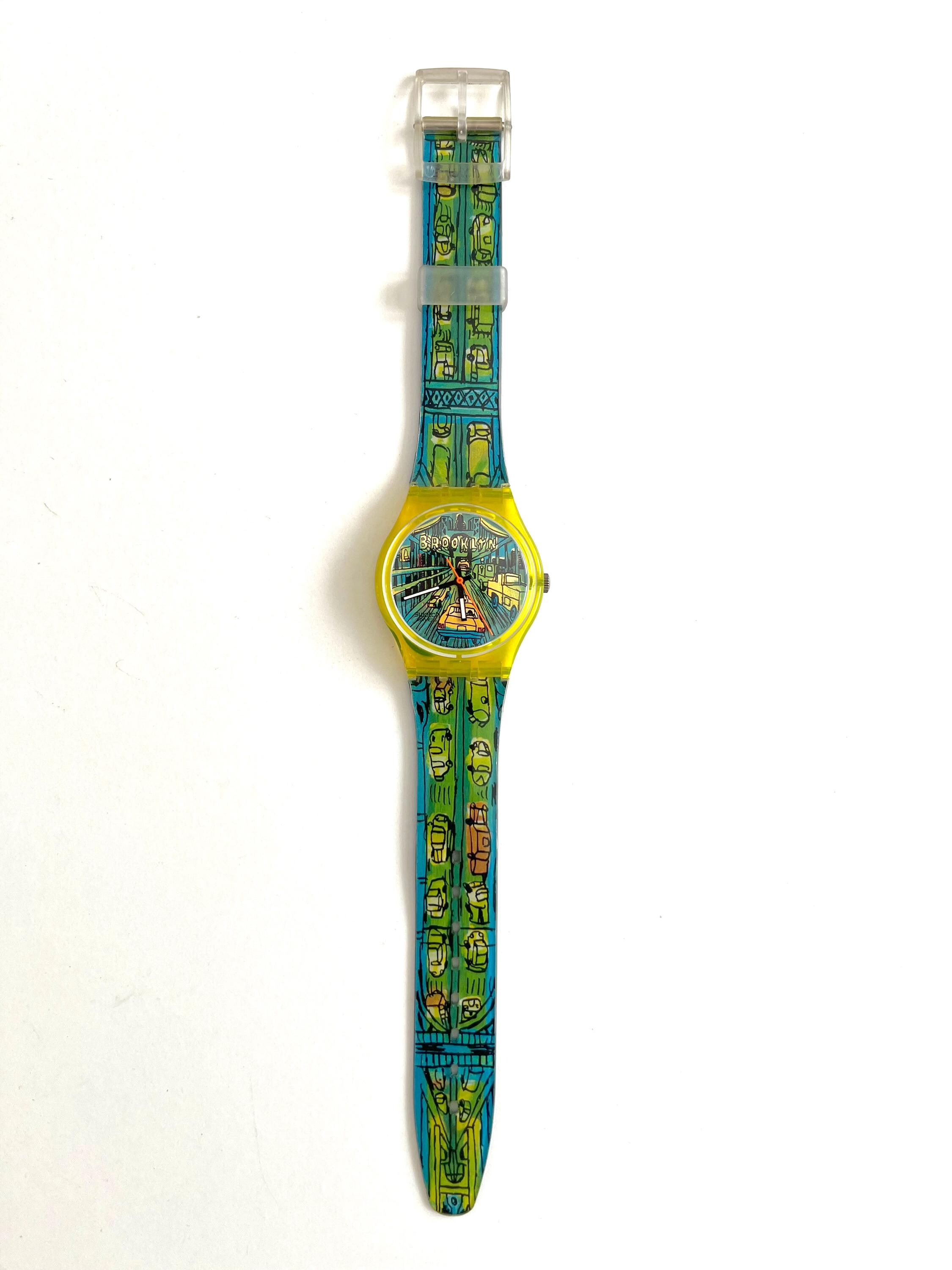 Vintage 1997 Swatch GJ120 PASSAGE to BROOKLYN - Mint and Unworn 
