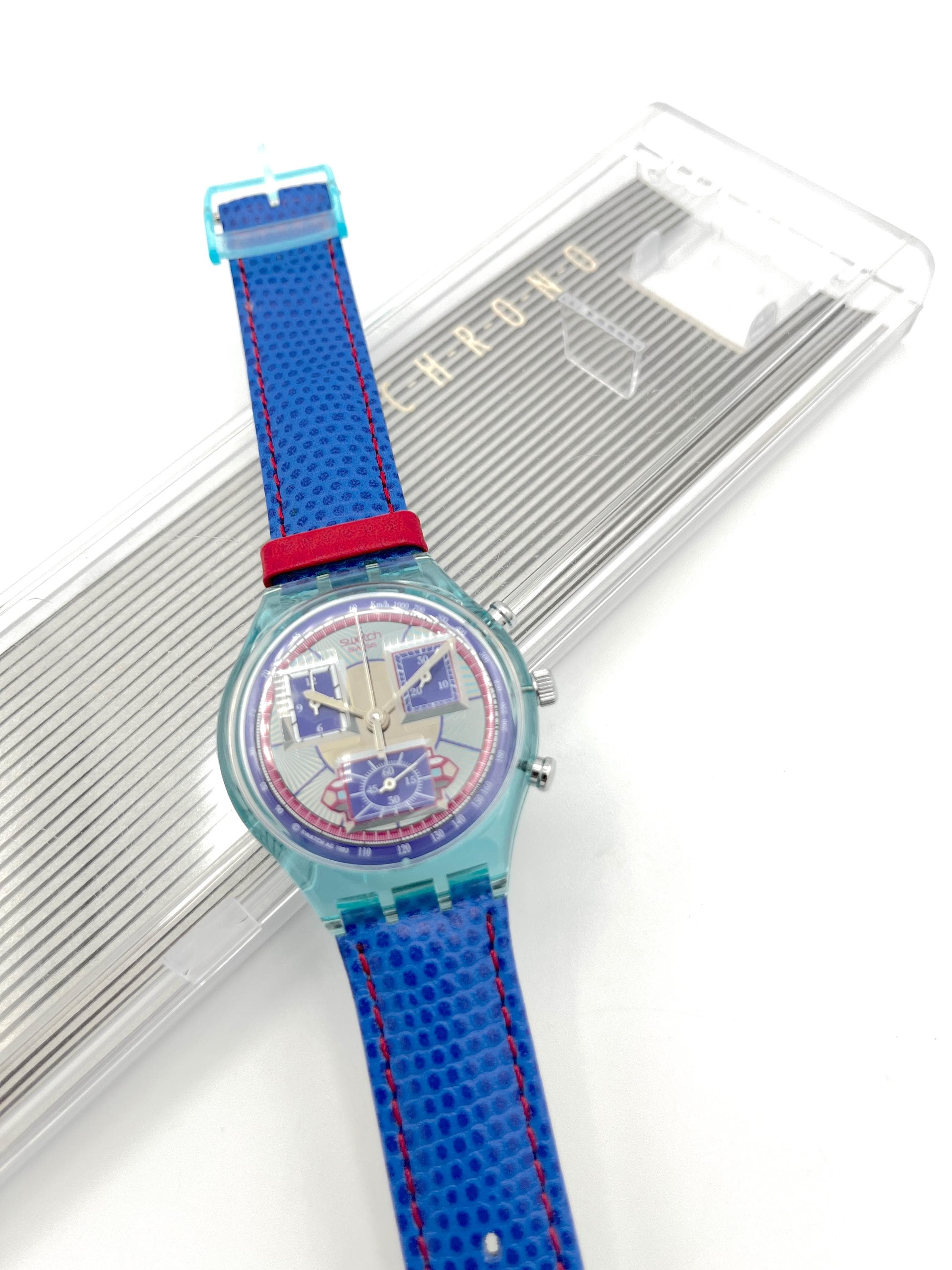 Swatch 1994 model Chrono‎ Echodeco Product number SCN112 1994 Swatch Chrono ECHODECO SCN112 - Unworn Mint Vintage  main image 4
