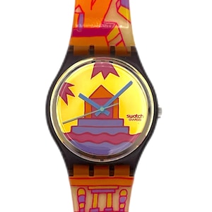 Vintage 1991 Swatch Gent RARA AVIS GV103 - mint unworn condition - new old stock - running with new battery - 34mm diameter - new in box