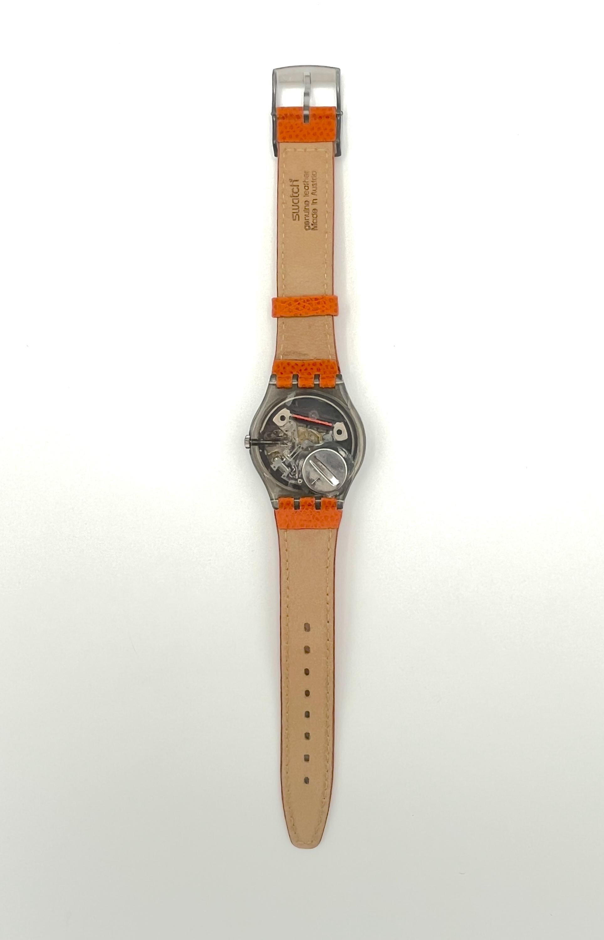 Swatch Watch VINTAGE RARE Jardin D\'Hiver GS117 Exc Running 1993 Swatch Gent 24H ROCKING GM117 - Rare Swatch Watch With  main image 4