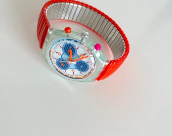 ジャンク】腕時計 スウォッチ SWATCH 1994 クロノ INSPYRAL