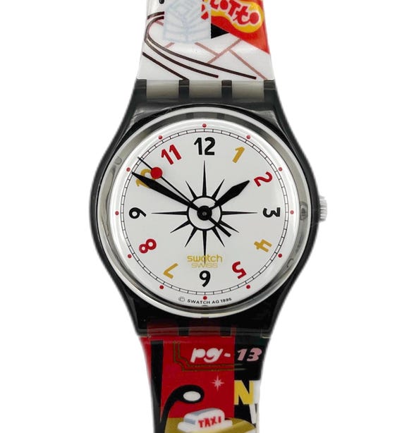 Vintage 1996 Swatch Gent UPPER EAST GM136 - Mint Unworn Condition 
