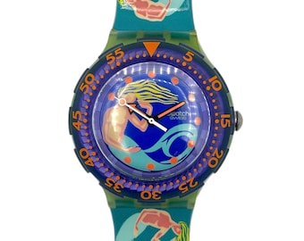 Vintage 1993 Swatch Scuba 200 SAILOR'S JOY SDG100 - Unworn Mint