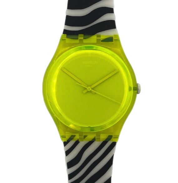 Swatch Gent YELLOW ZEB GJ131- New and Unworn - Running With  display picture 2