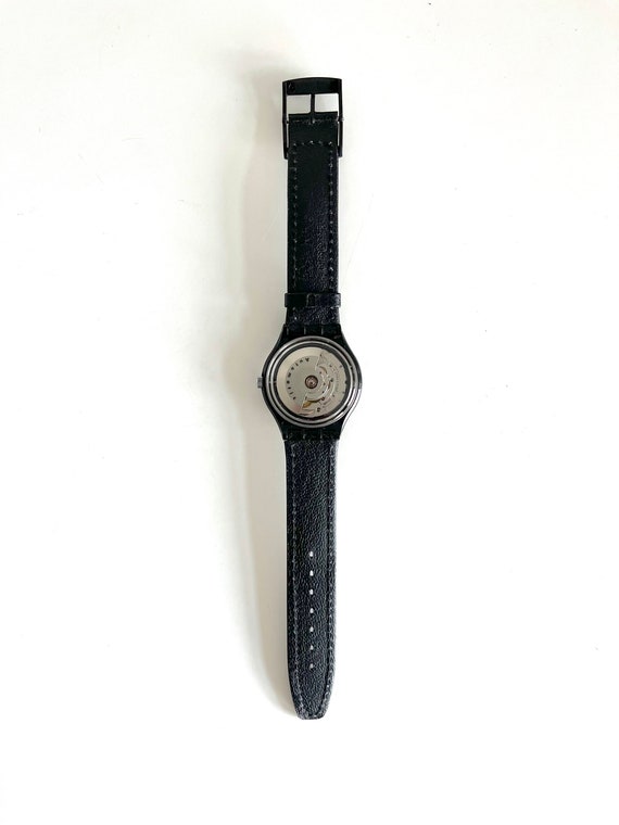 Vintage 1991 Swatch Automatic BLACK MOTION SAB100 1st Version Unworn Mint Condition 37mm Diameter New in Box Leather Strap - Etsy Vintage 1991 Swatch Automatic BLACK MOTION SAB100 1st Version Unworn Mint Condition 37mm Diameter New in Box Leather Strap - Etsy