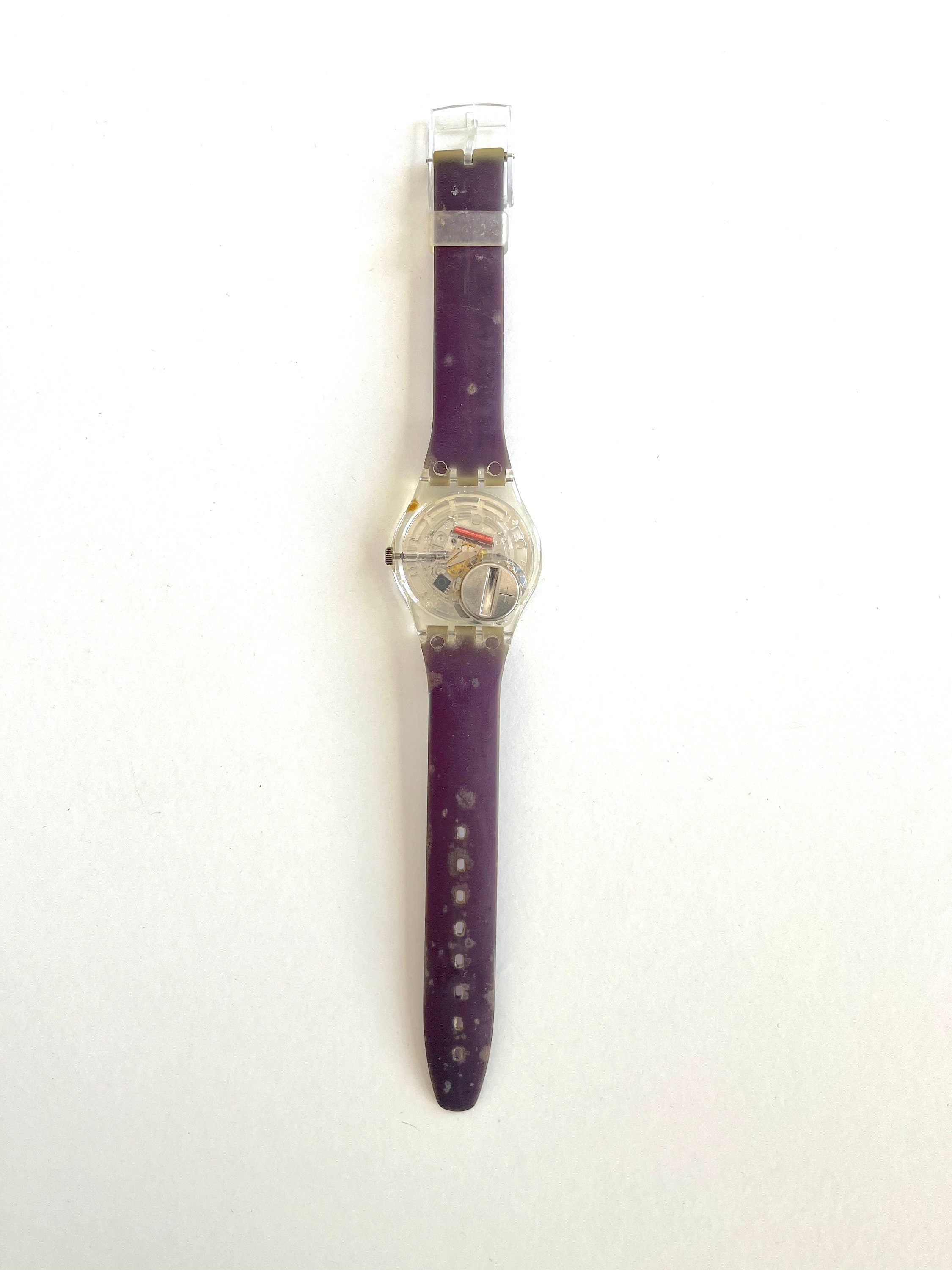 NEW in Box Vintage Swatch Gent PURE PURPLE GK325 From 2000 Unworn Mint Condition Running With New Battery 34mm Diameter Etsy UK