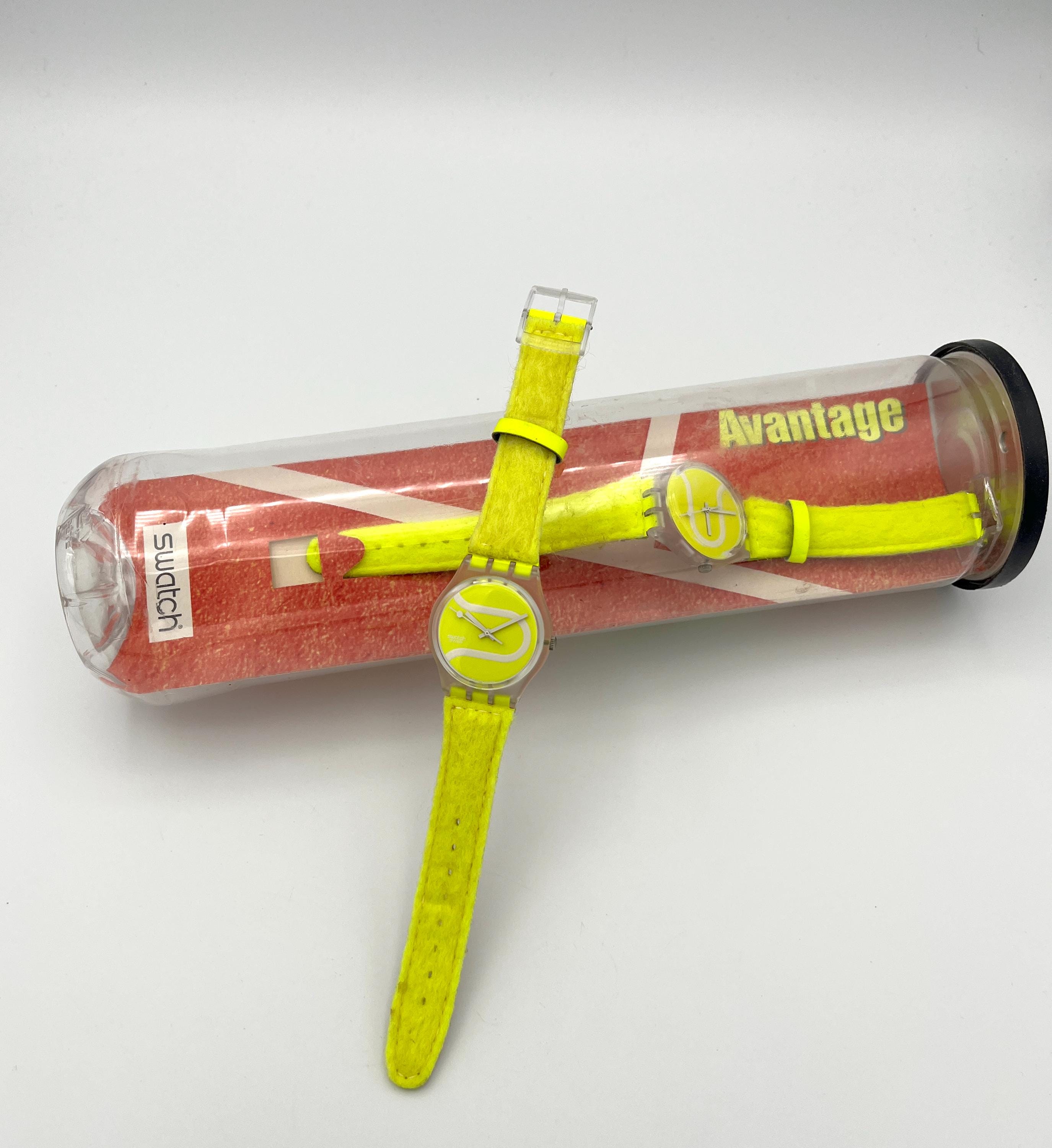 Vintage 1998 Swatch AVANTAGE GK277 - Unopened Tennis Can Packaging 