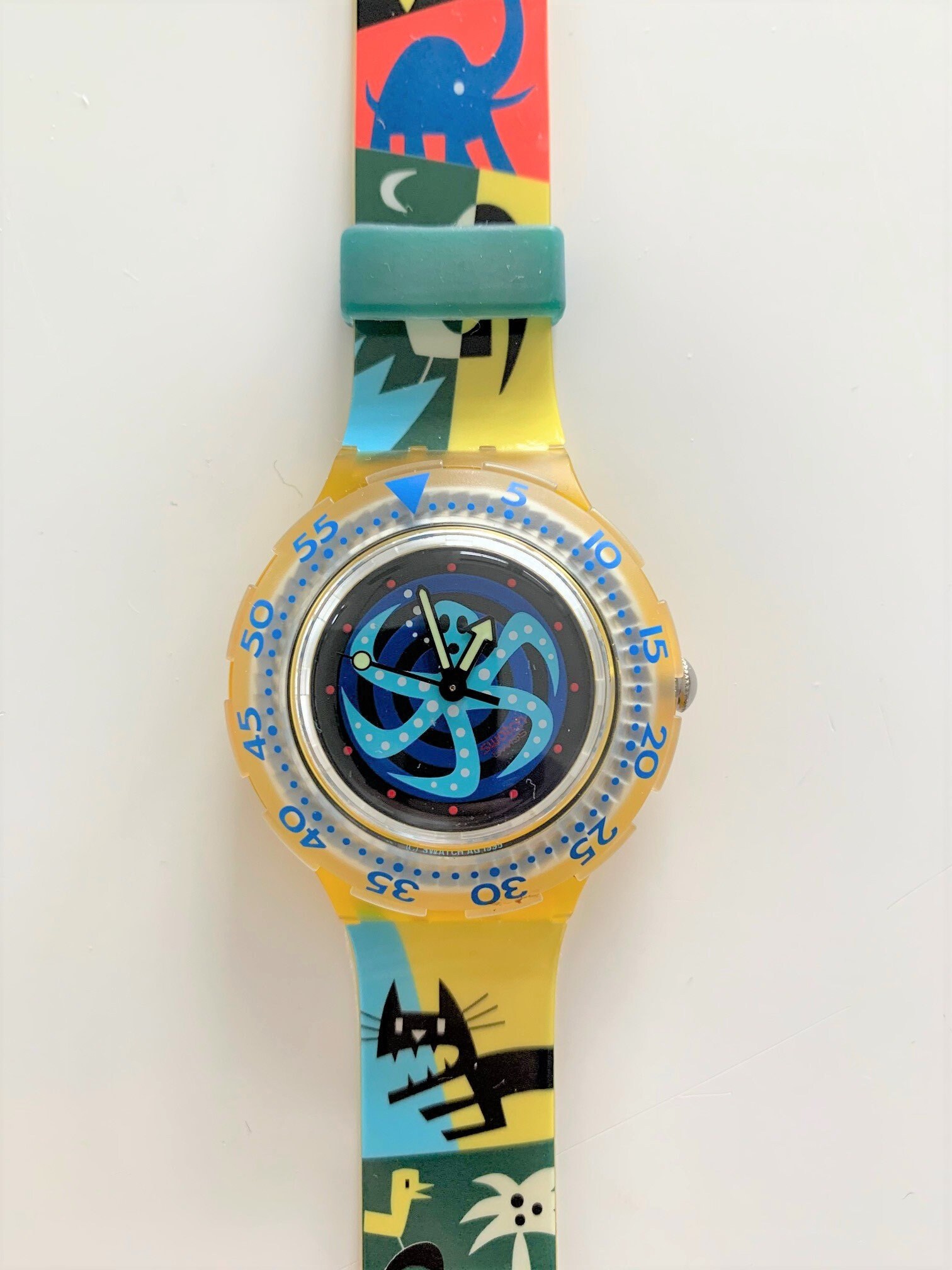 NEW : 1996 Vintage Swatch Scuba 200 Poulpe SDJ102 New and | Etsy Australia