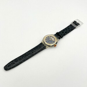 1993 Swatch Automatic NACHTIGALL SAK104 Vintage Swiss Mechanical Watch Black Blue Retro 90s image 7