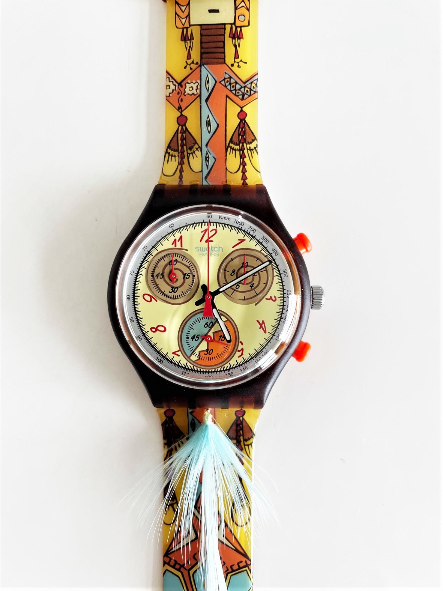 NEU : 1994 vintage Swatch Chrono DANCING FEATHERS SCO100 | Etsy Schweiz