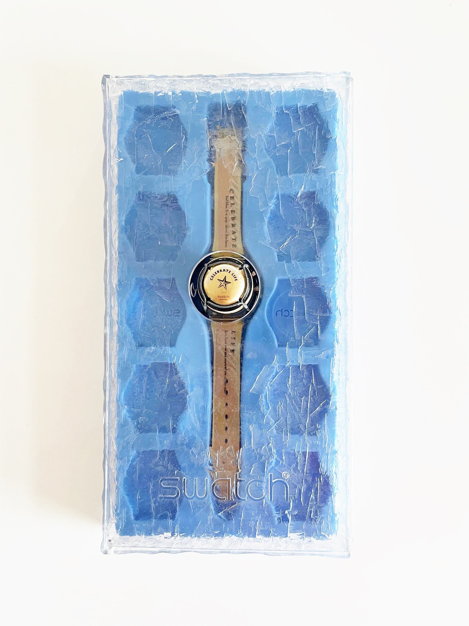限定！Swatch Celebrate Life シャンパンのコルクデザイン 1998 Swatch Xmas Special SPARKLING LIFE GZ902 Pack - Never