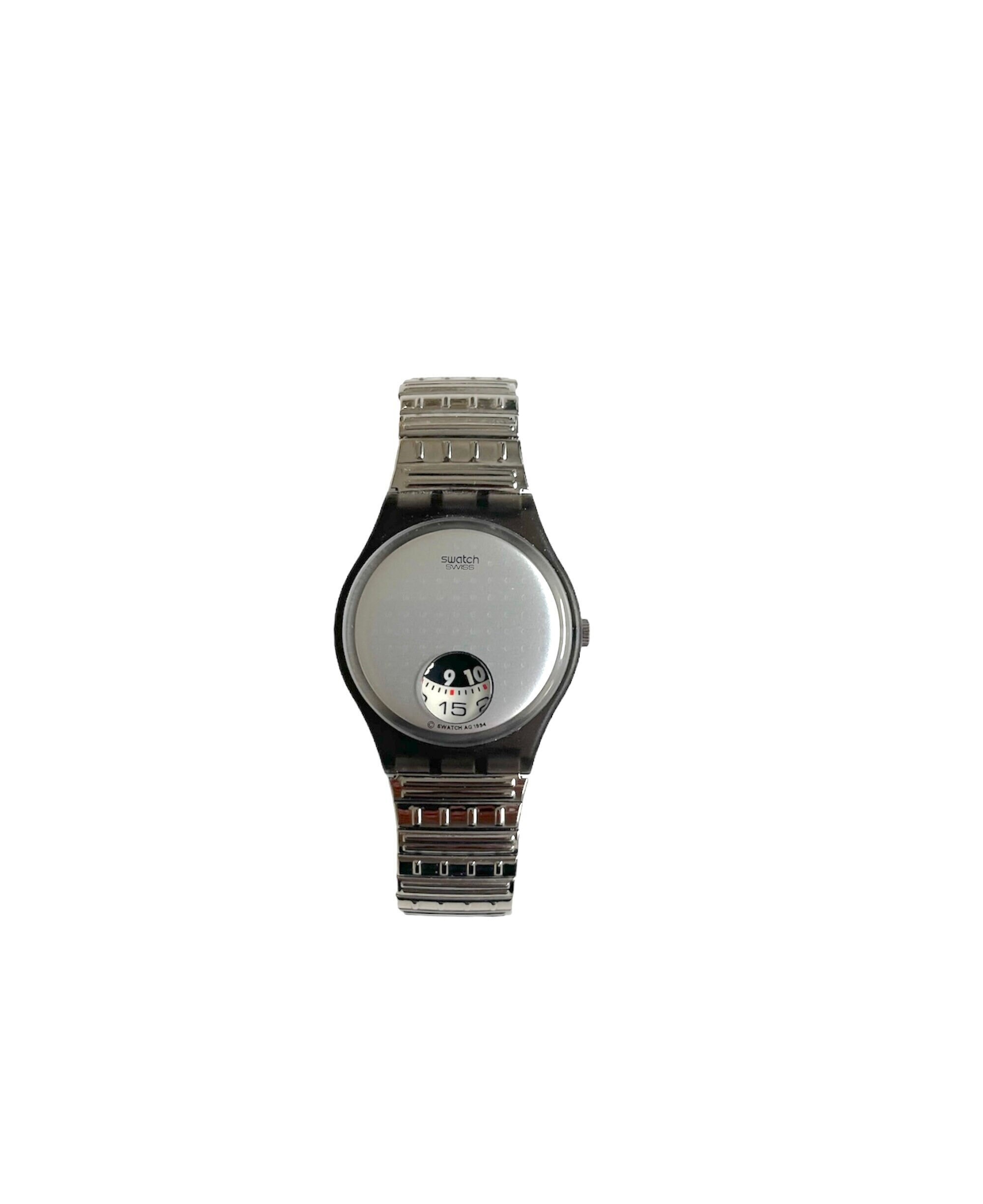 NEW and Unworn 1995 Vintage Swatch Flex SILVER PLATE GM129 - Strap