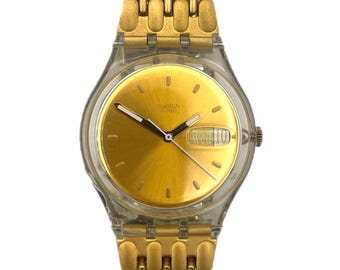 1999 Swatch Gent Flex BEDUINE GK730A - unworn mint vintage condition - running with new battery - new in box - 34mm diameter