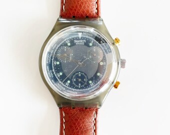 Swatch 'ligne De Fuite' SUOW708 Watch LARGE 41mm Case | Etsy Singapore