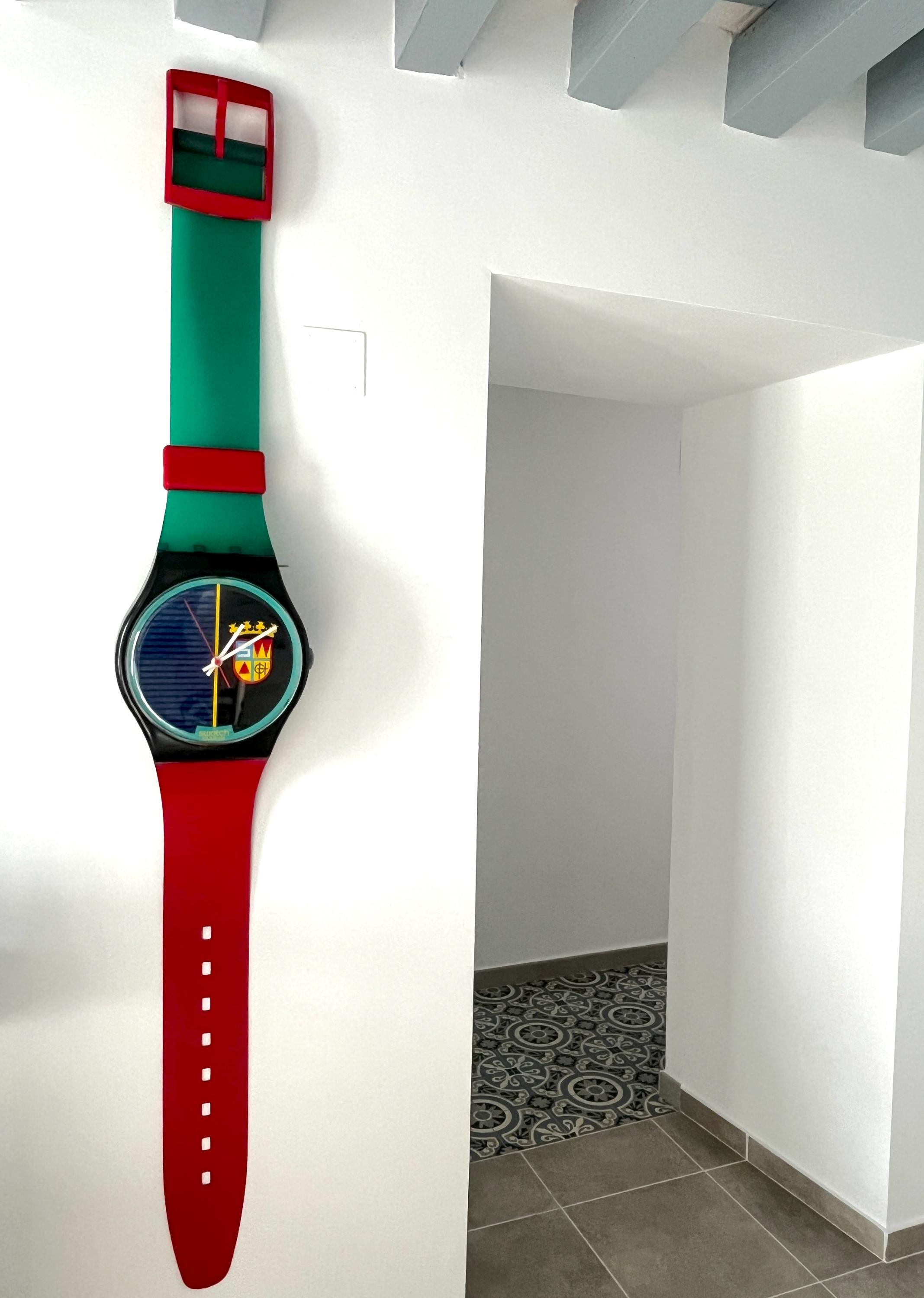 Vintage 1986 Swatch Maxi Wall Clock Sir MGB111 - 209cm Tall