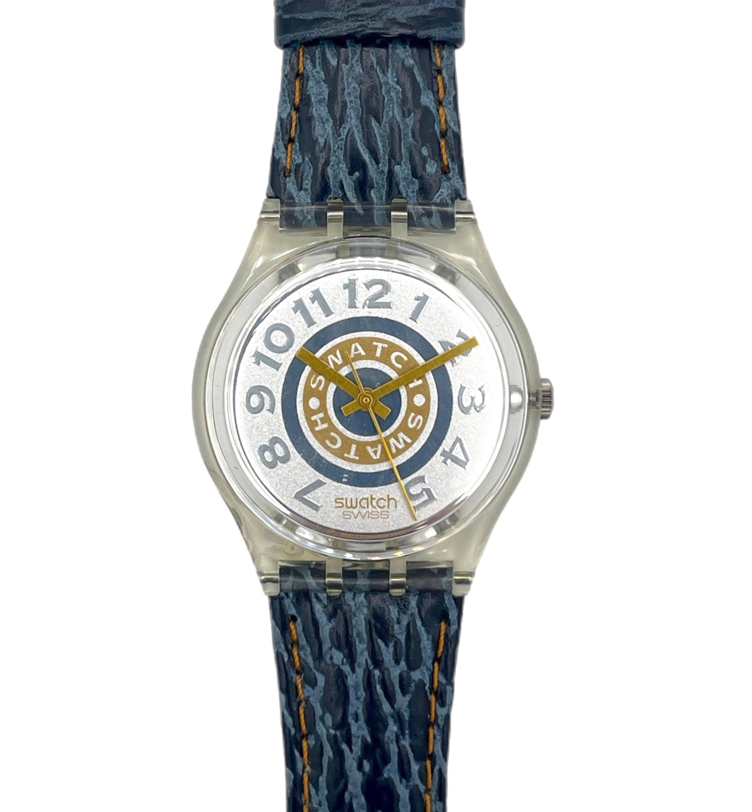 1992 Swatch Gent DELAVE GK145 - New in Box - 34mm Diameter 