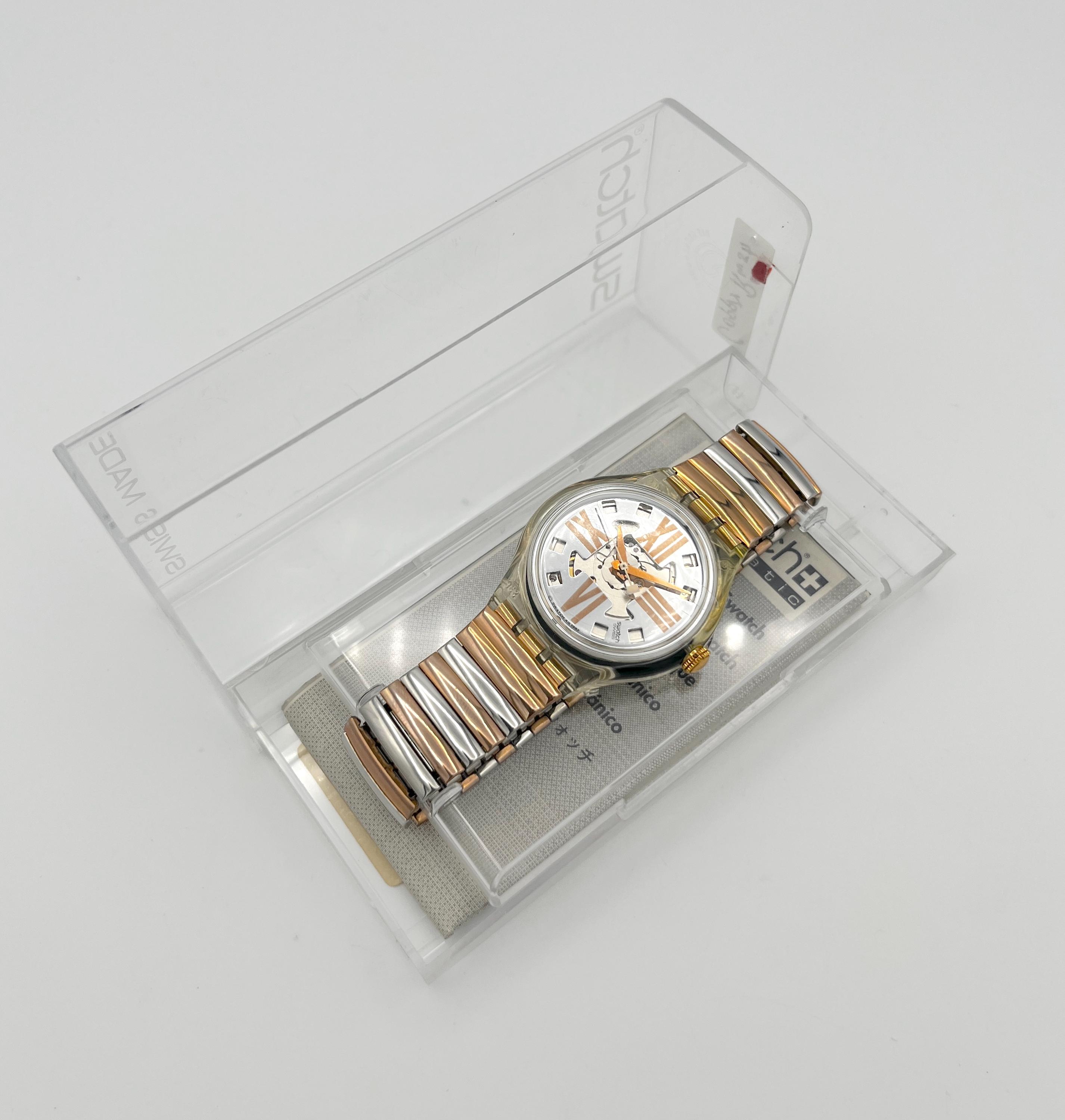 Vintage 1993 Swatch Automatic COPPER RUSH SAK107 - Mint Running