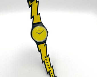 Swatch New Gent LIGHTING FLASH SUOZ104 by Jeremy Scott - Unworn
