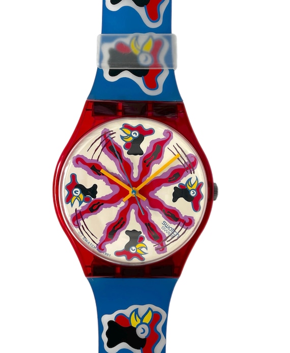 Orologio da parete vintage Swatch Maxi Chicchirichi MGR112