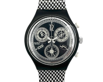 NEW : 1991 vintage Swatch Chrono BLACK FRIDAY SCB100 - new in box 