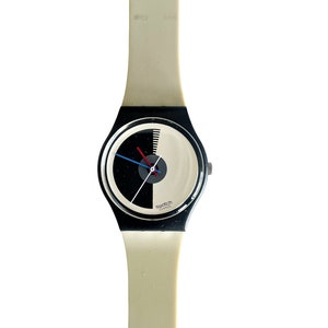 NEW: Rare 1986 Vintage Swatch Gent Standard MEZZA LUNA GB107  display picture 1