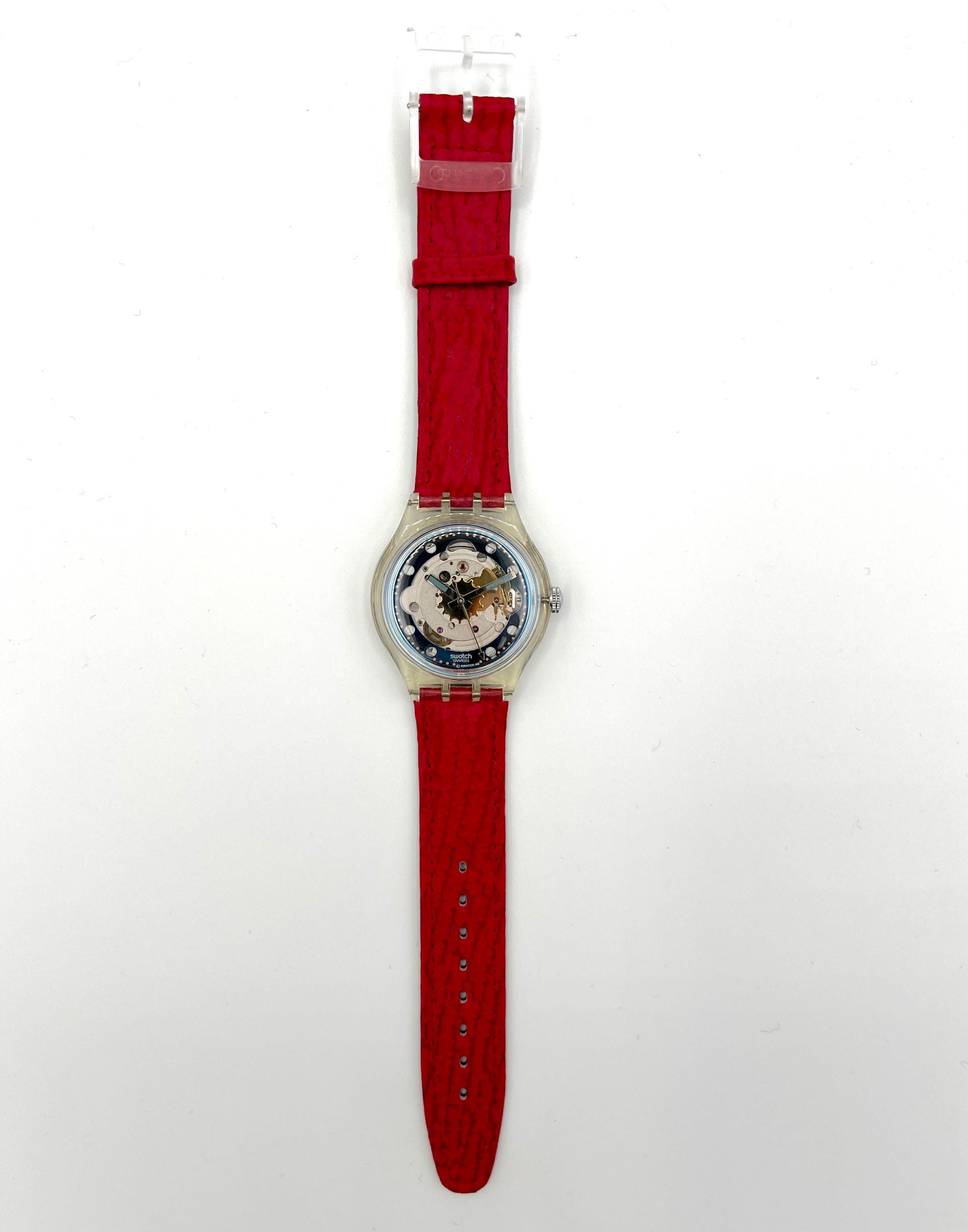 Vintage 1992 Swatch Automatic RED AHEAD SAK101 - Unworn Mint 