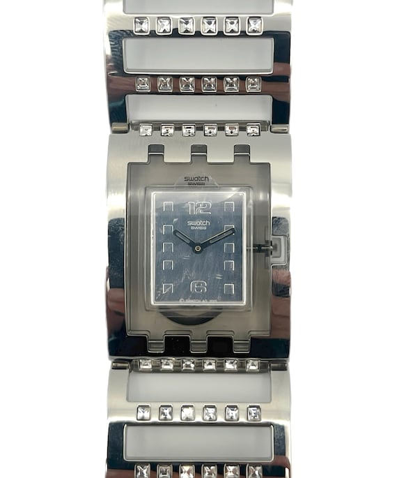 Swatch Square BRILLIANT BANGLE SUBM103G - Rare Stainless 