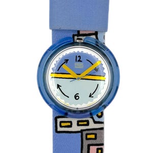Vintage 1993 Pop Swatch KASBAHNIGHT PWN112 - unworn mint condition - running with new battery - 39mm - new in box