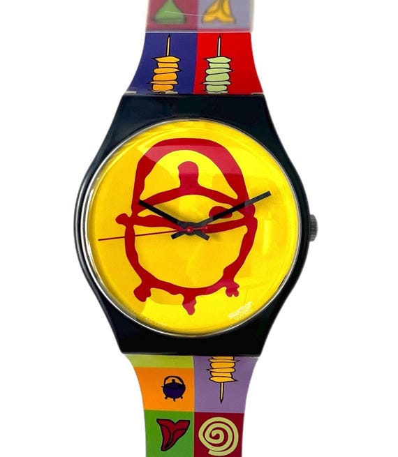 Swatch Maxi Wall Clock AFRICAN BBQ MGN179 From 1999 - Very Good