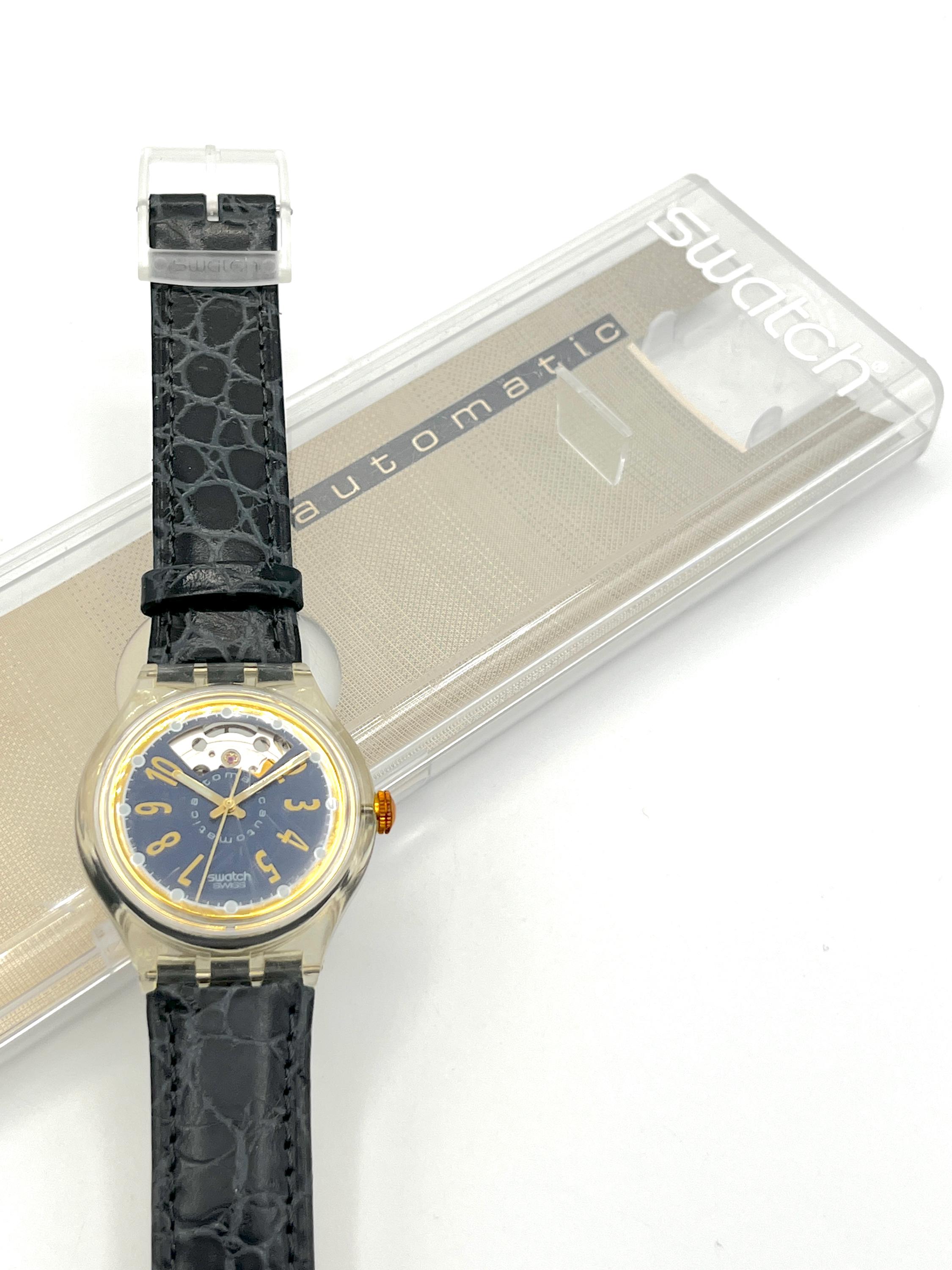 Swatch Automatic NACHTIGALL SAK104 von 1993 – ungetragen, neu in 