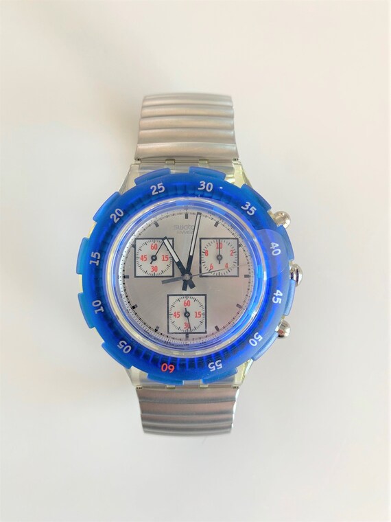 OROLOGIO SWATCH IRONY chronograph men's watch special wheeling design 1997  clock EUR 69,99 - PicClick FR