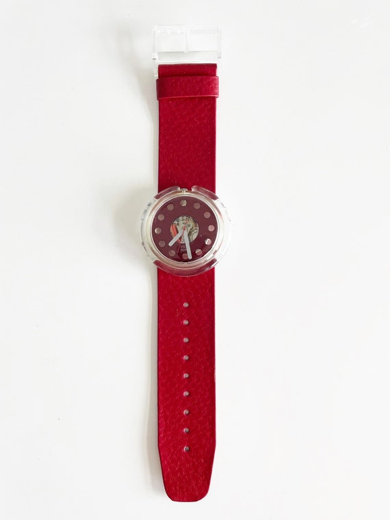 NEW in box from 1991 Pop Swatch PWK142 SECRET RED… - image 2
