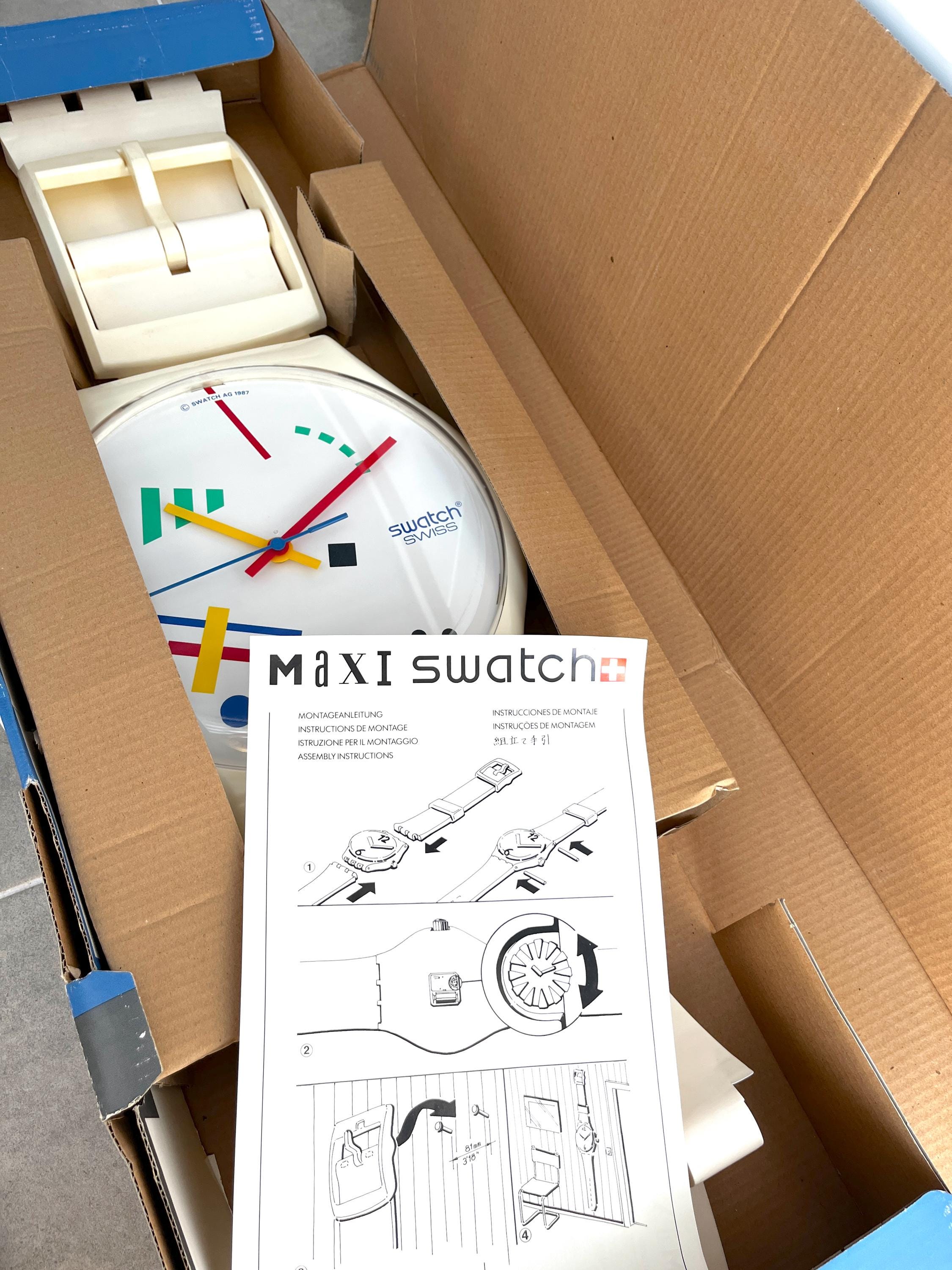 Sir Swatch Maxi １９８６年 サースウォッチマキシ Vintage 1980s Swatch Maxi “Sir Swatch” Wall Clock | Tenon Design