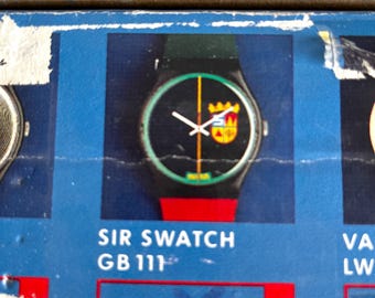 Vintage 1986 Swatch Maxi Wall Clock Sir MGB111 - 209cm Tall