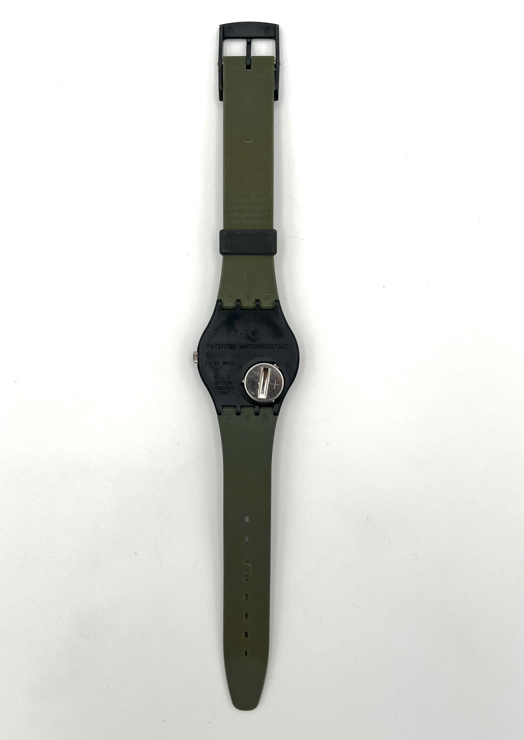 Swatch Watch - GA105 - SILVER CIRCLE 1987 Vintage Gents Swatch  main image 4
