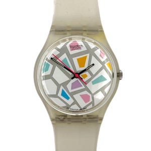 Vintage 1988 Swatch GK108 Gent TINTARELLA - new in box - running with fresh battery - 34mm diameter
