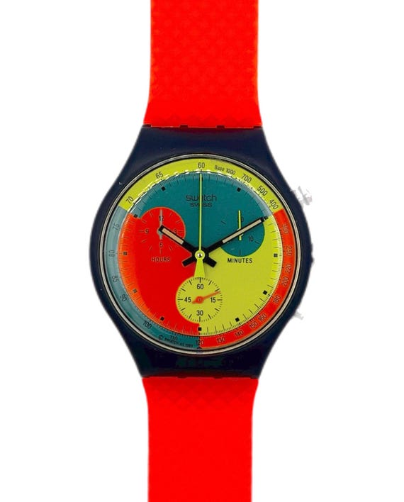 RARE Swatch Vintage Chrono Watch Swatch Watch Chronograph SCM102  main image 4