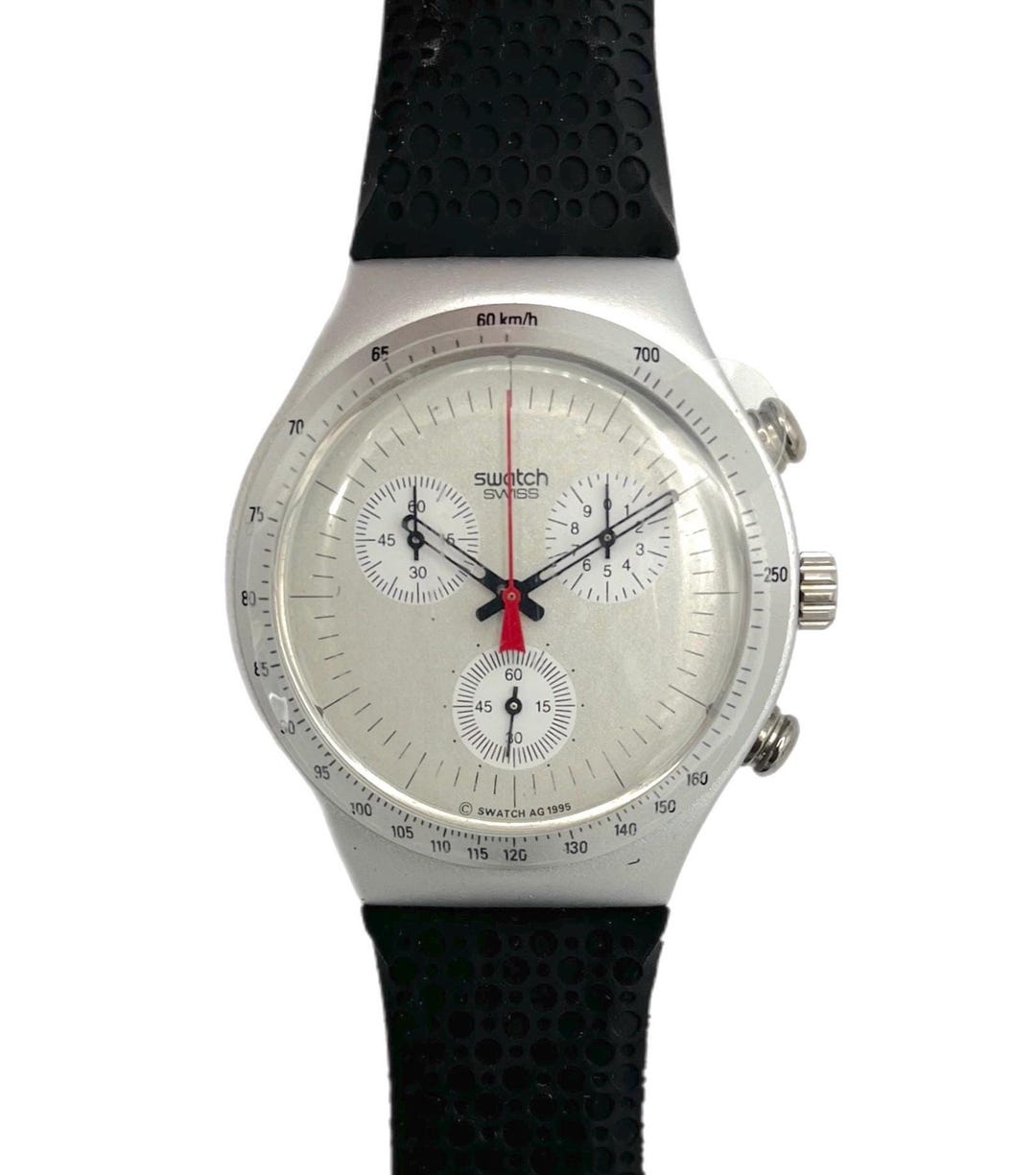 「SWATCH」1996年にNew Yorkで購入ヴィンテージ腕時計 1996 Swatch Irony Chrono TIME CUT YCS1005 - New in Box - New
