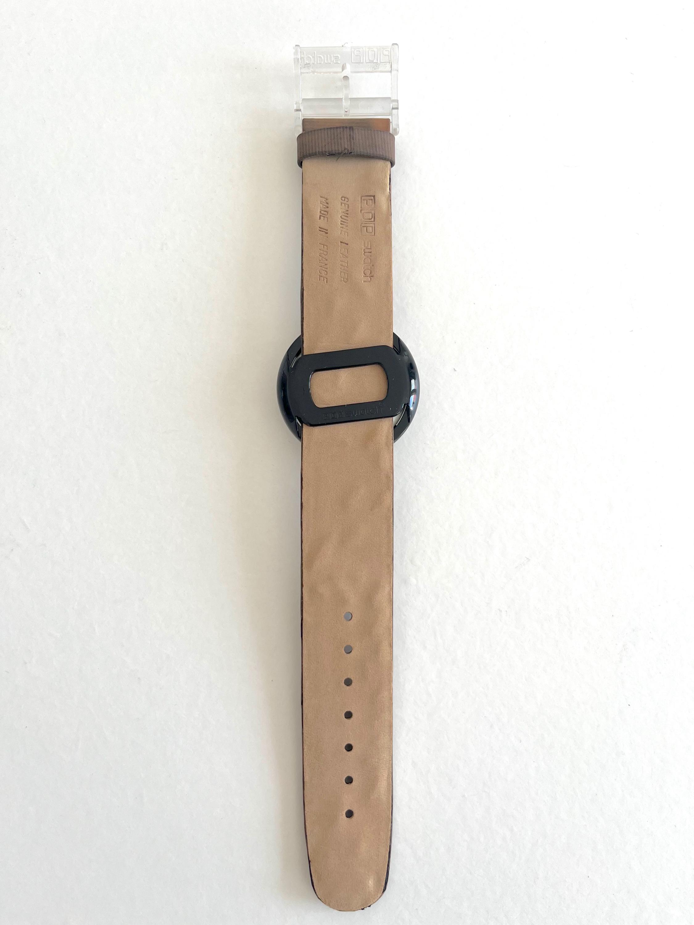 Vintage 1995 Midi Pop Swatch BLACK WIDOW PMW100 - New in Box 