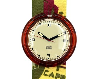 1991 Rare Pop-swatch JUMPING PWK139 - 39 Mm - Good Running Vintage