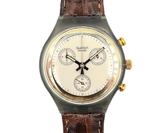 ヴィンテージ 1992 スウォッチ クロノ JFK SCN103 - 未使用のミント