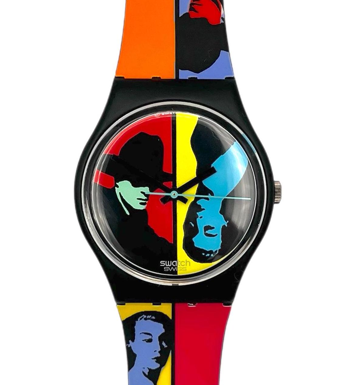 Vintage 1988 Vintage Swatch Gent COLORED LOVE GB122  display picture 2