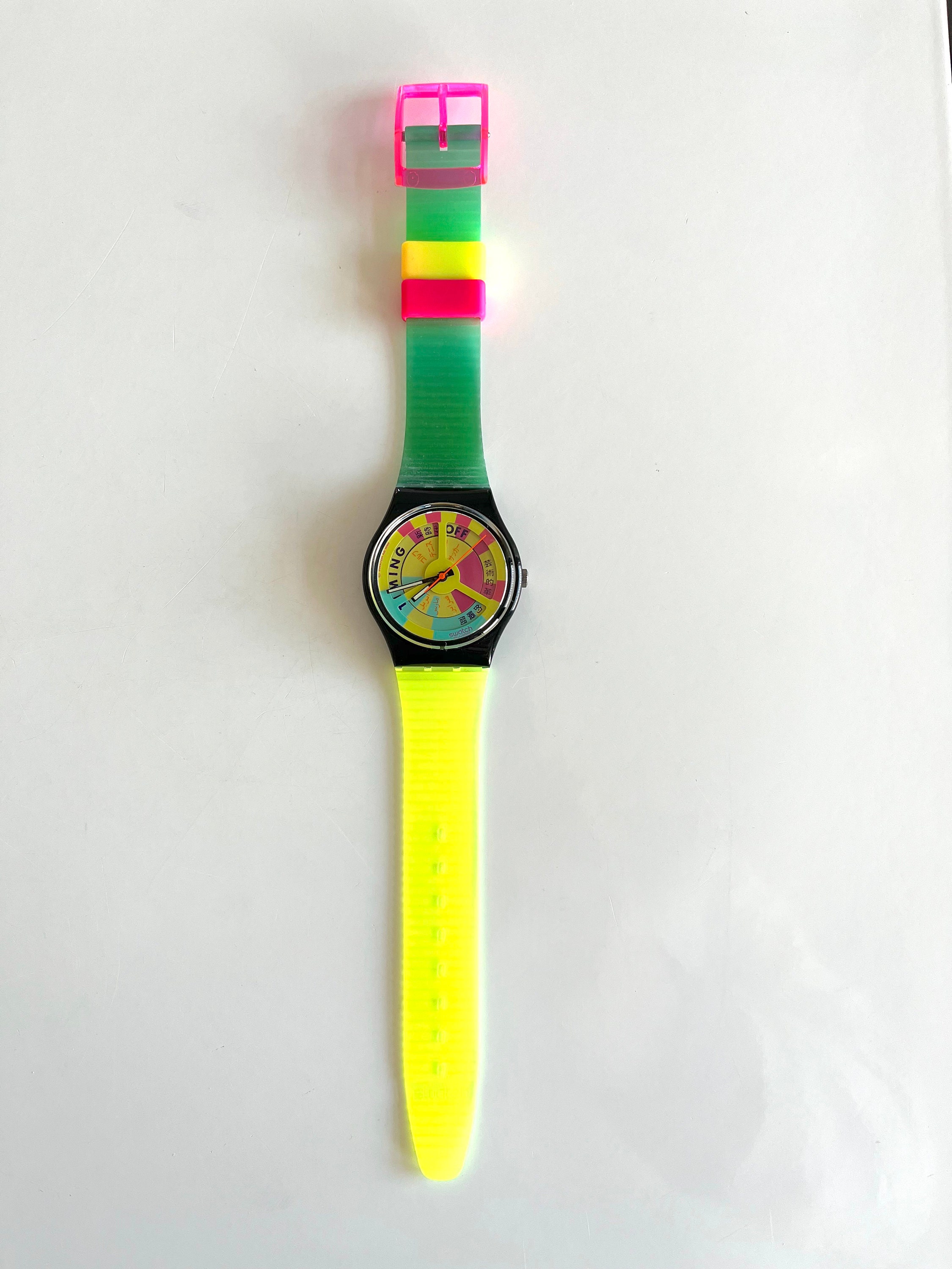 ヴィンテージ 1990 Swatch Gent オリジナル ワールド レコード
